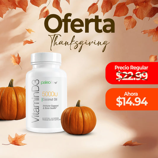 Vitamin D3 5000 IU  + Aceite de Coco