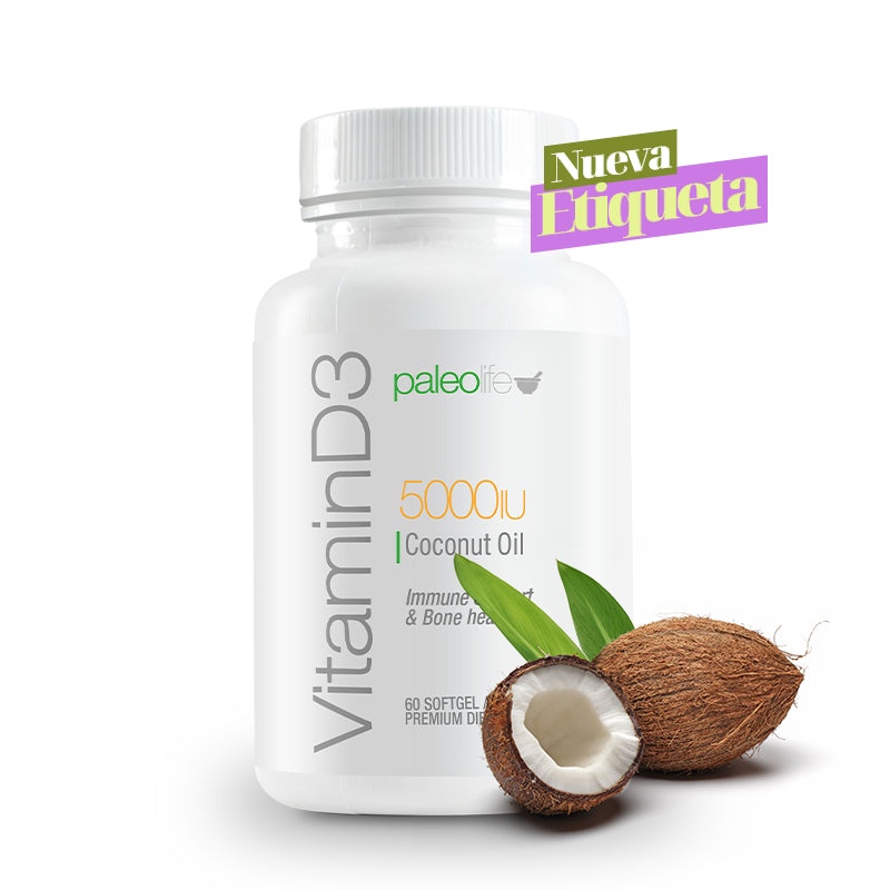 Vitamin D3 5000 IU  + aceite de coco